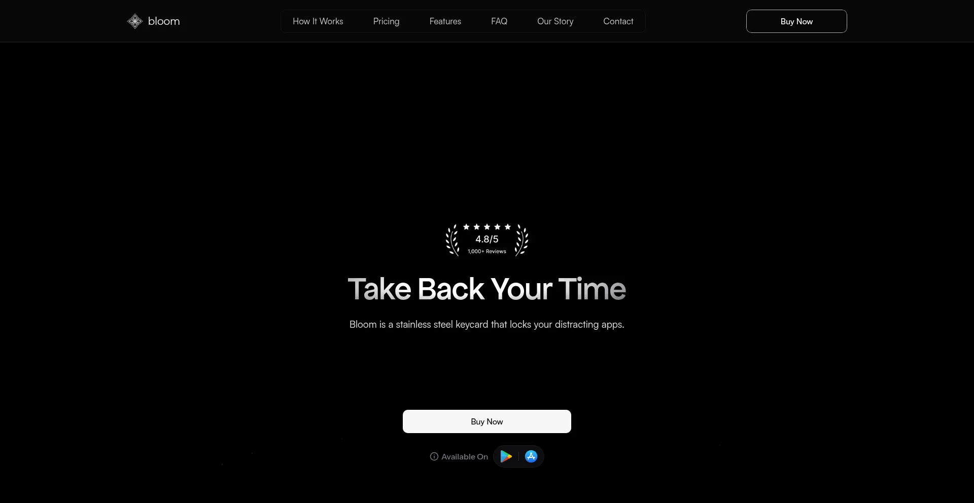Website screenshot of Bloom.inc