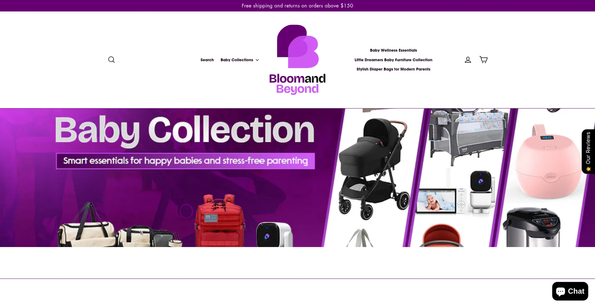 Website screenshot of Bloomandbeyondco.com
