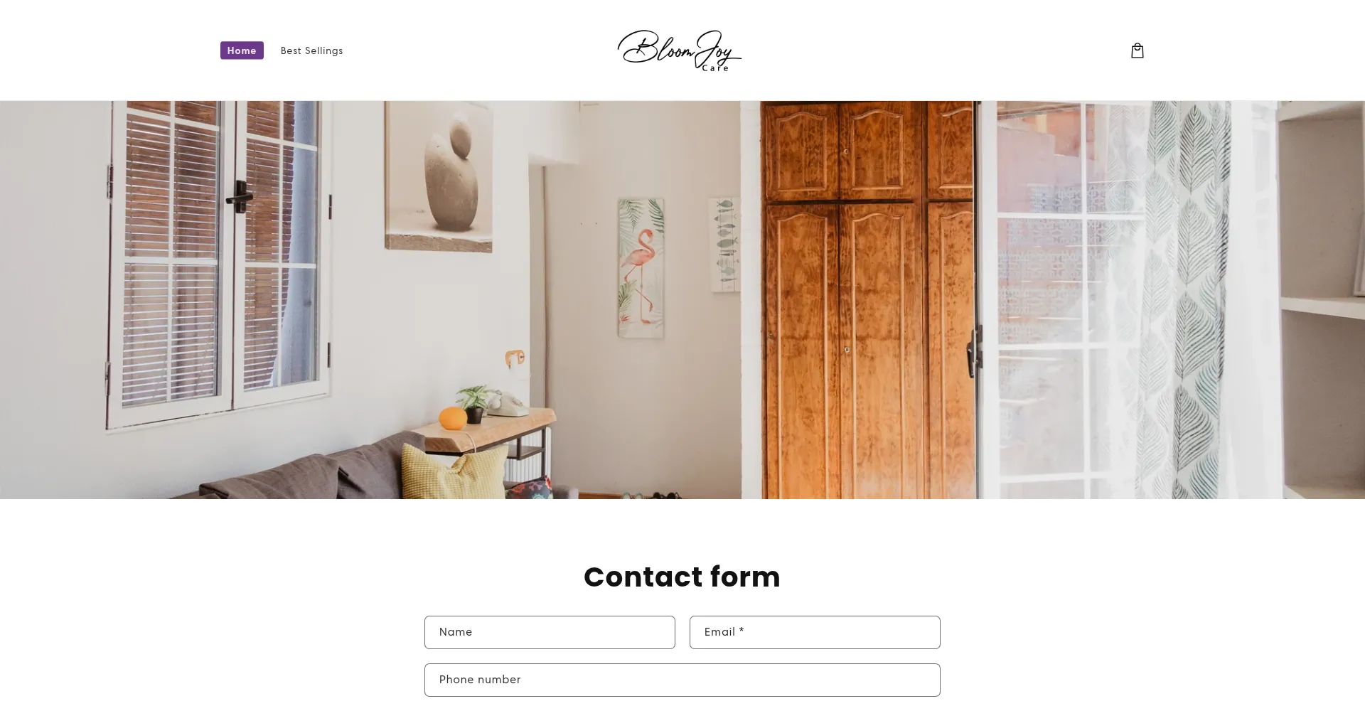 Website screenshot of Bloomjoycare.com
