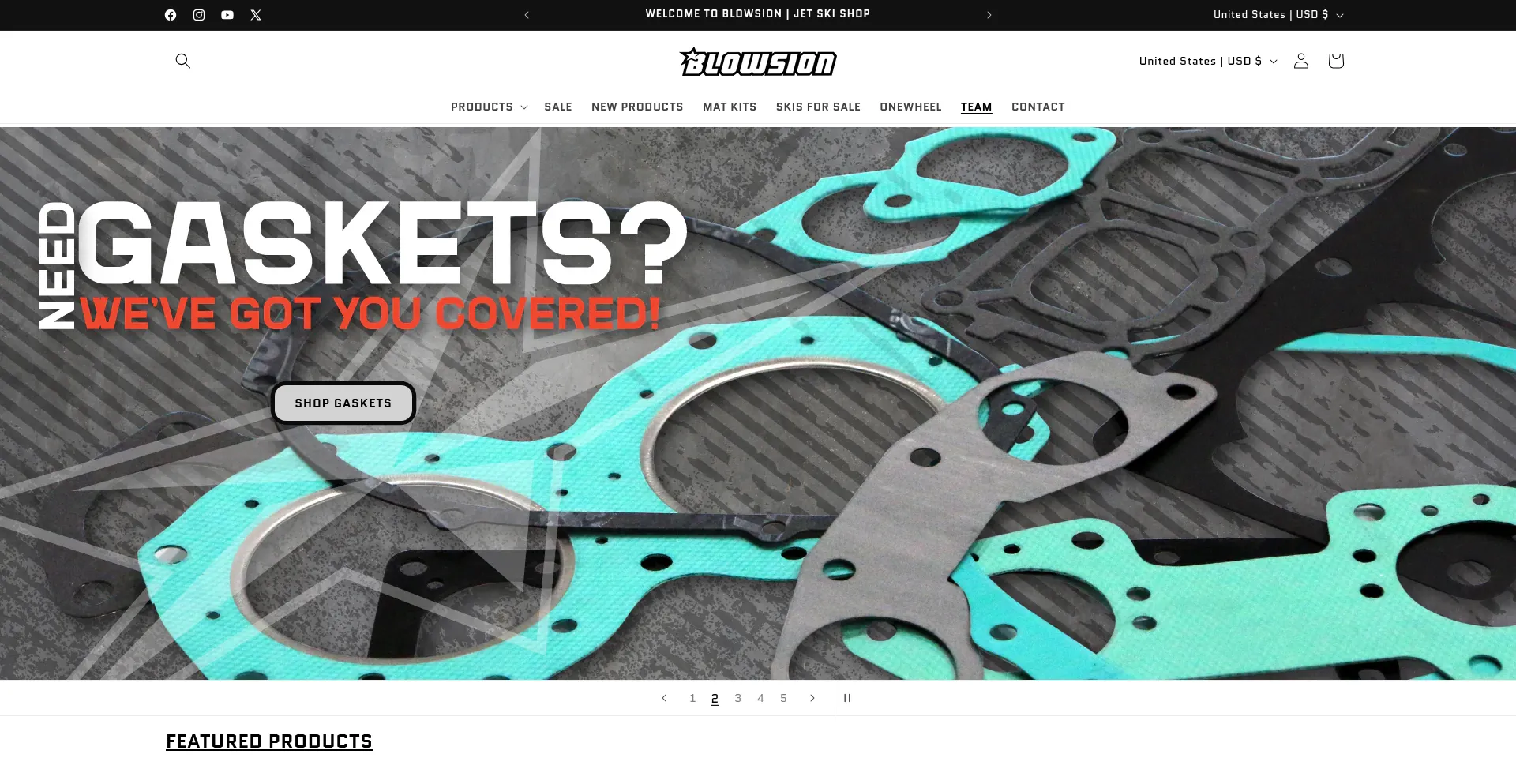Website screenshot of Blowsion.com