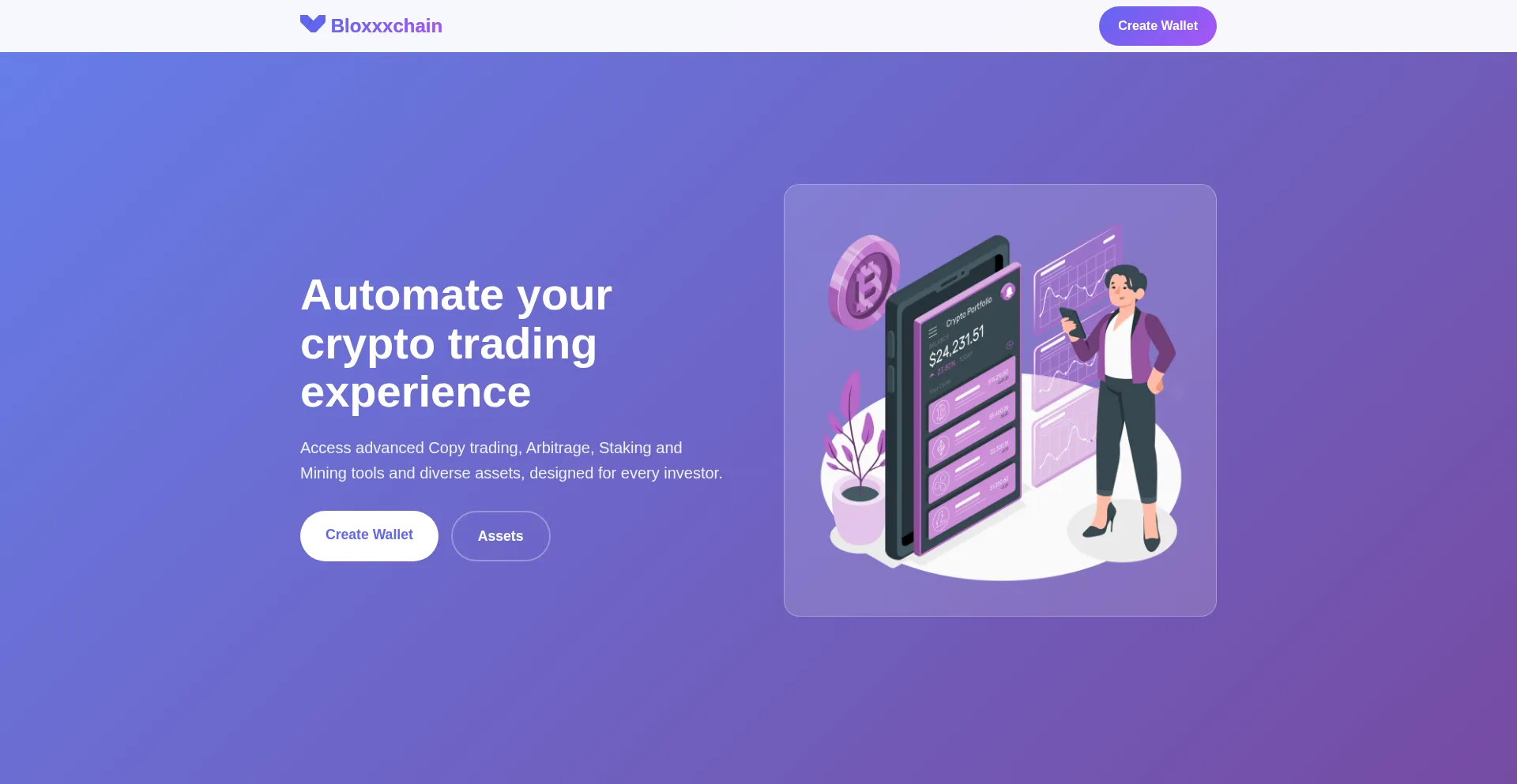 Website screenshot of Bloxxxchain.com
