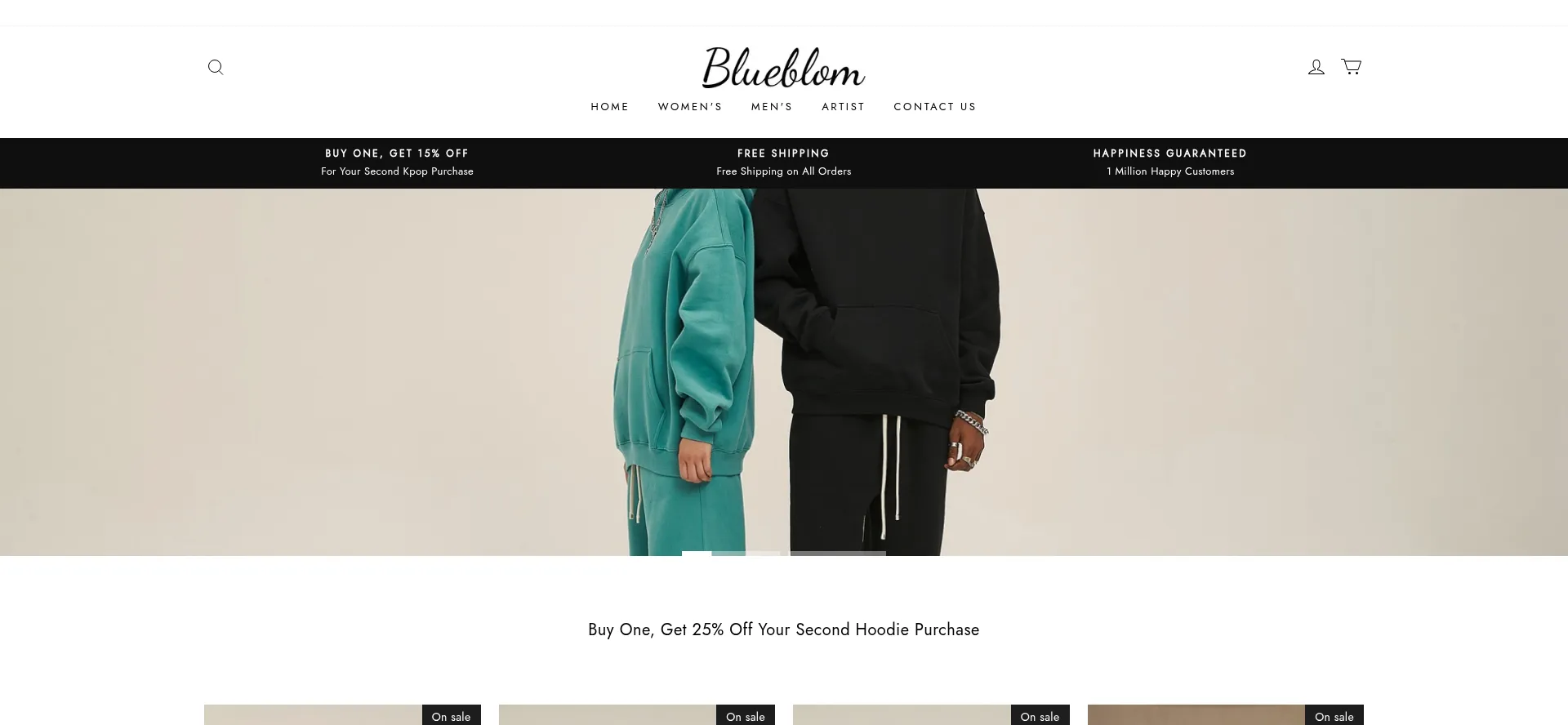 Website screenshot of Blueblom.co.uk
