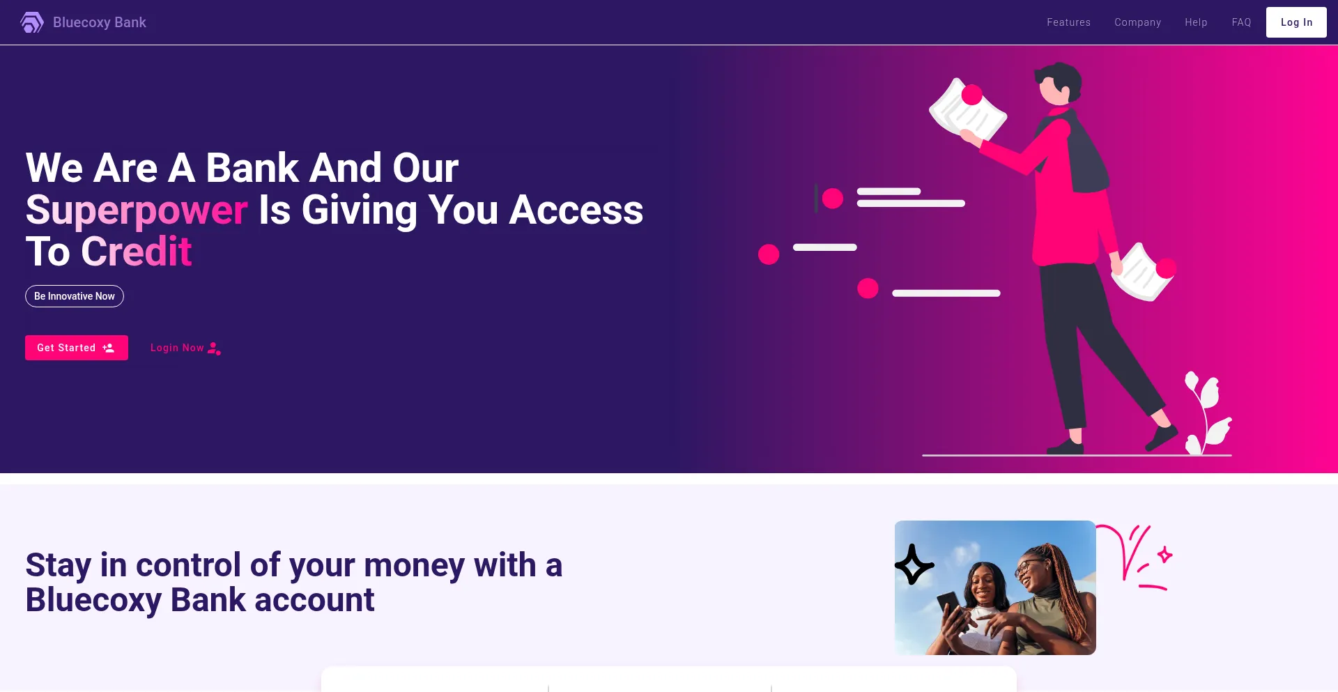 Website screenshot of Bluecoxy.com