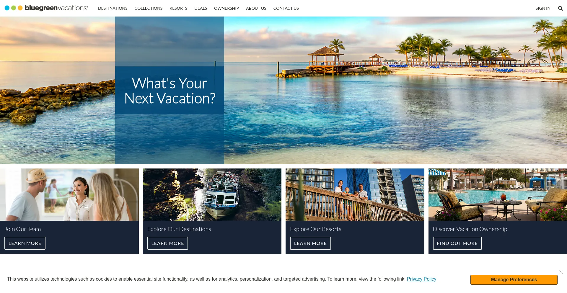 Bluegreenvacations.com Screenshot