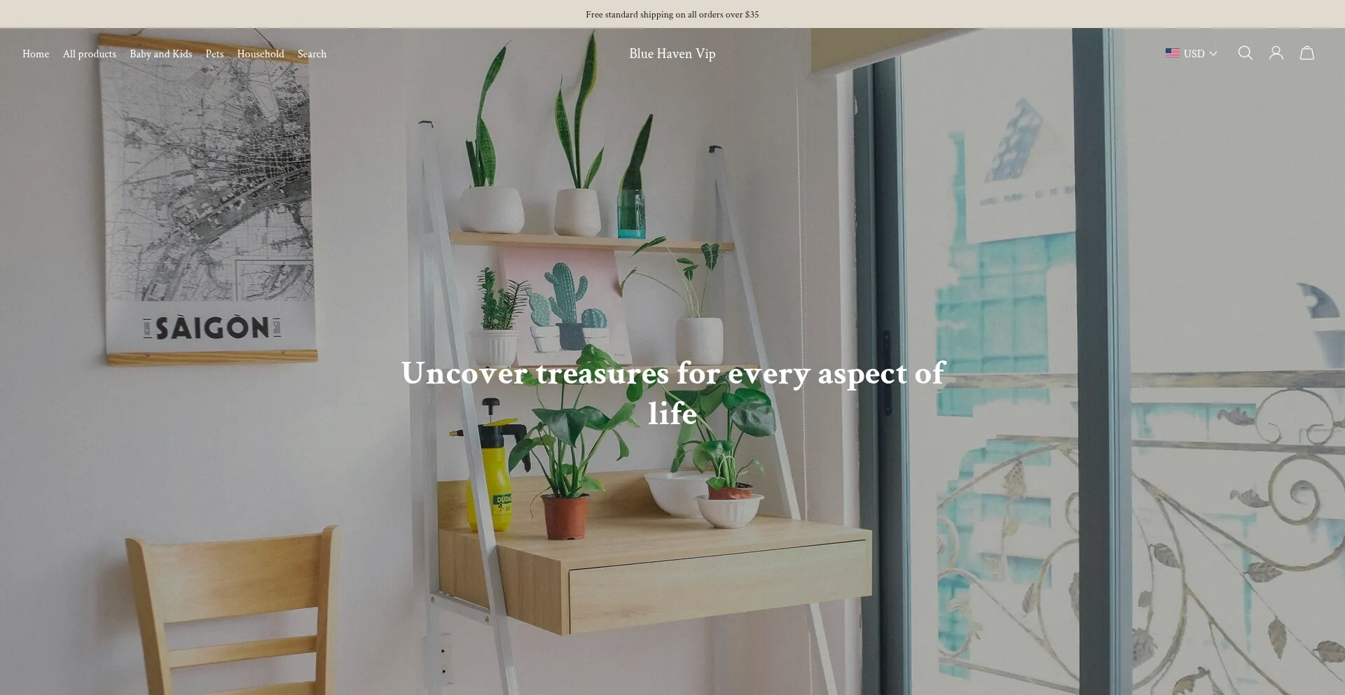 Website screenshot of Bluehavenvip.com