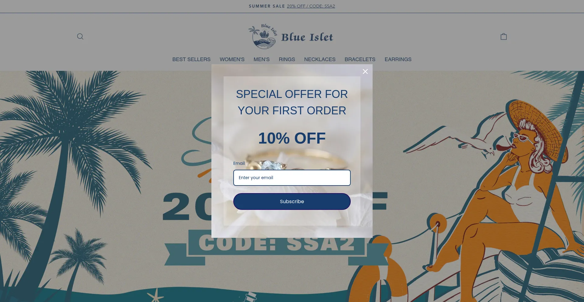 Website screenshot of Blueislet.com