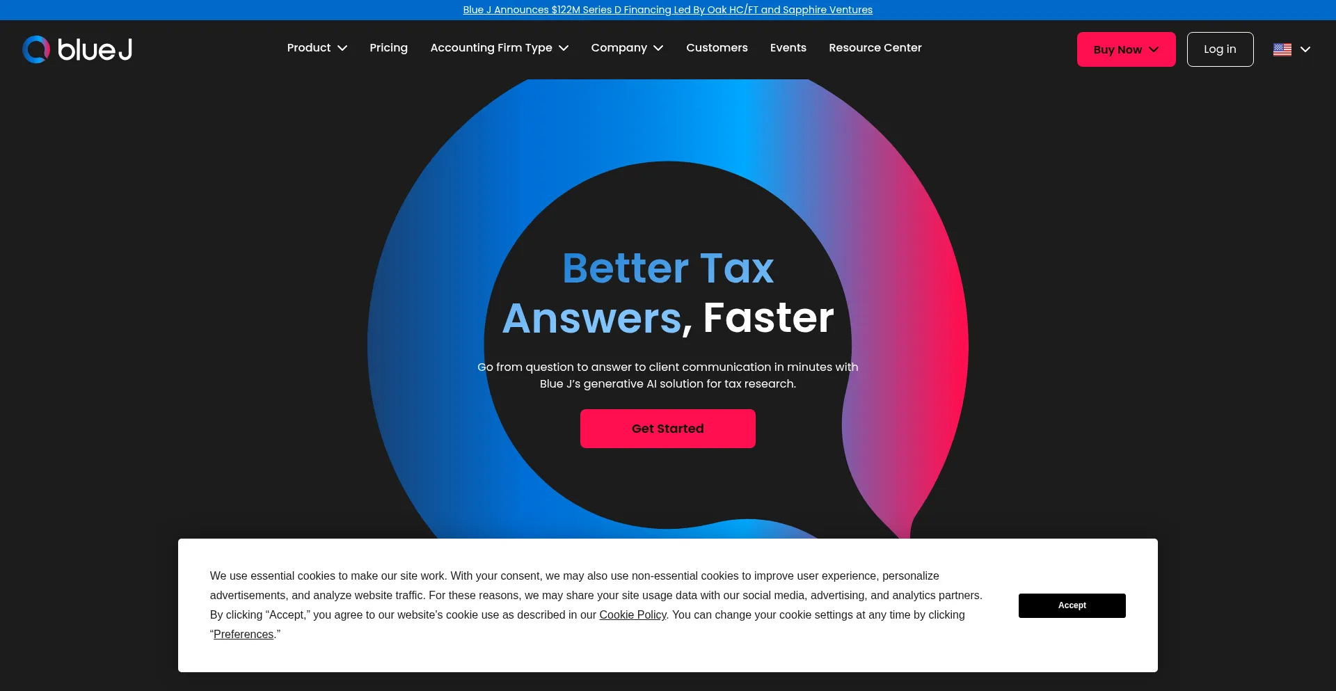 Website screenshot of Bluej.com