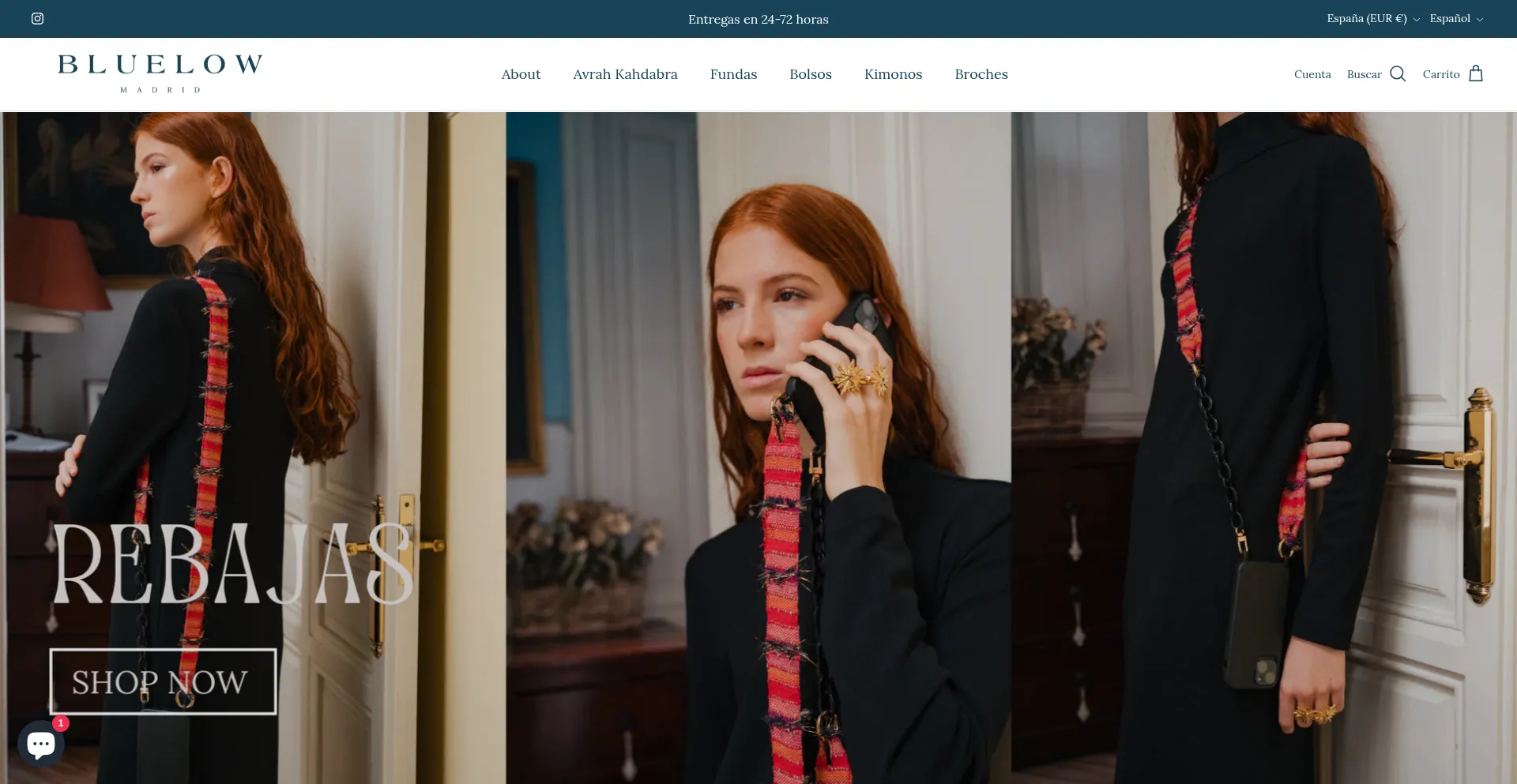 Website screenshot of Bluelow.com