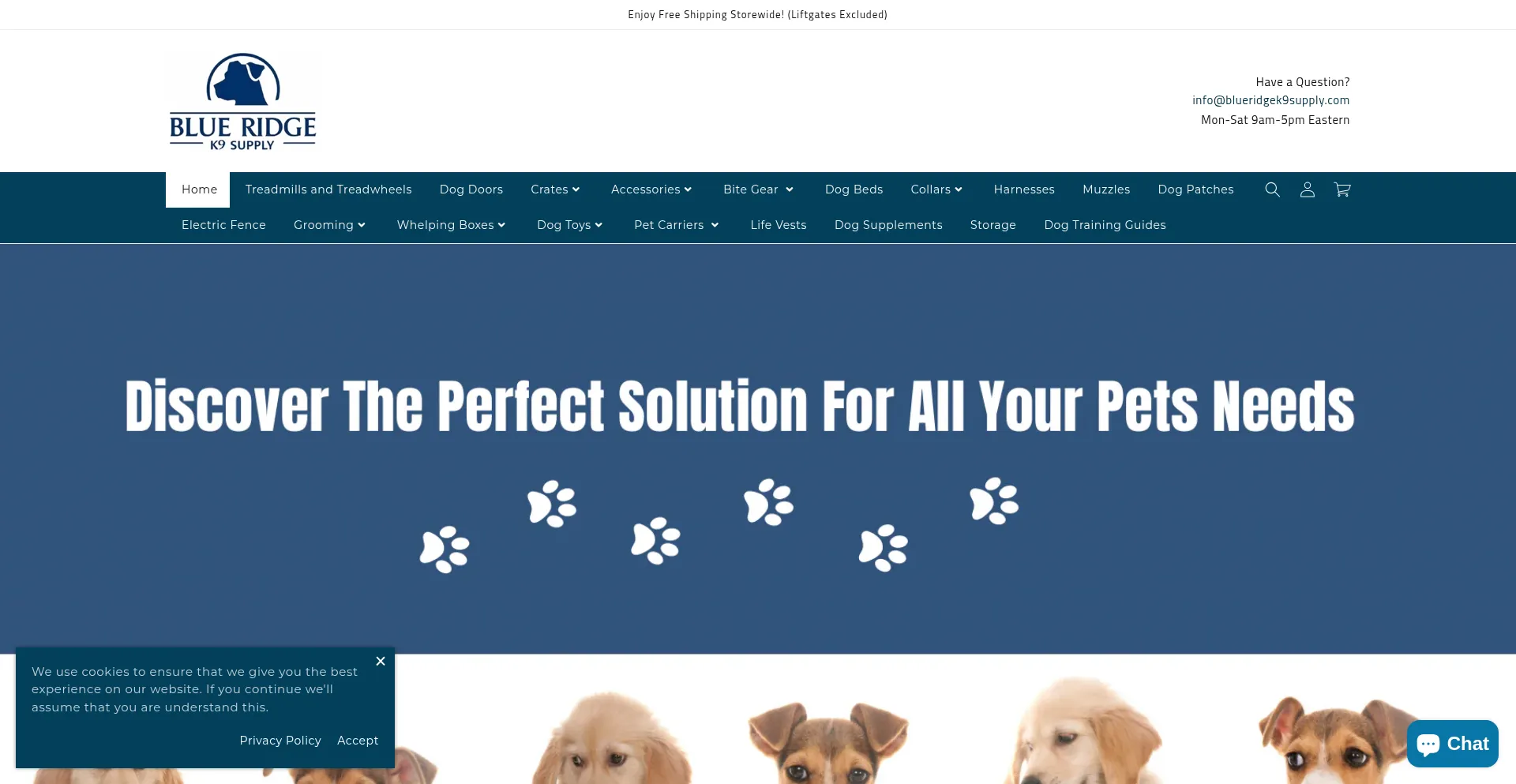 Blueridgek9supply.com Screenshot