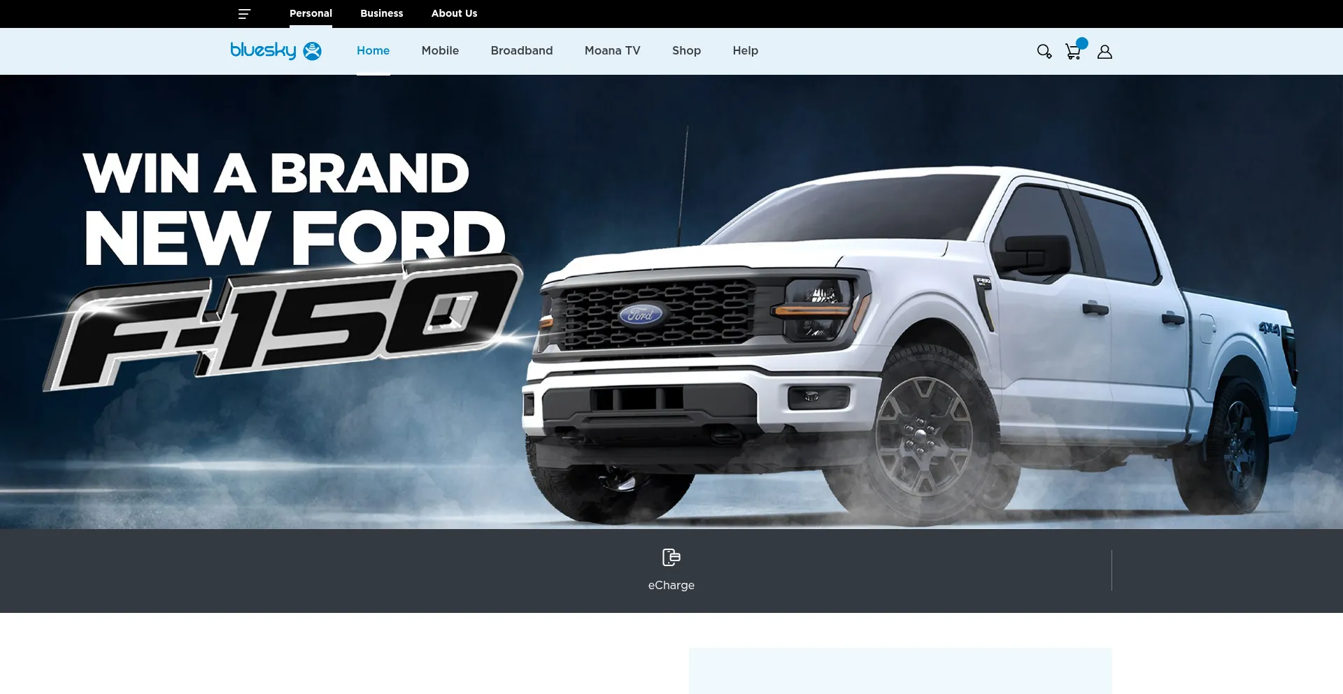 Website screenshot of Bluesky.as