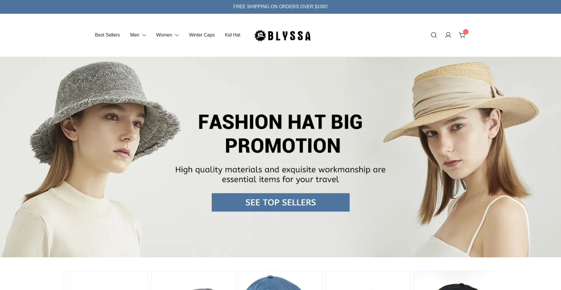 Website screenshot of Blyssa.com