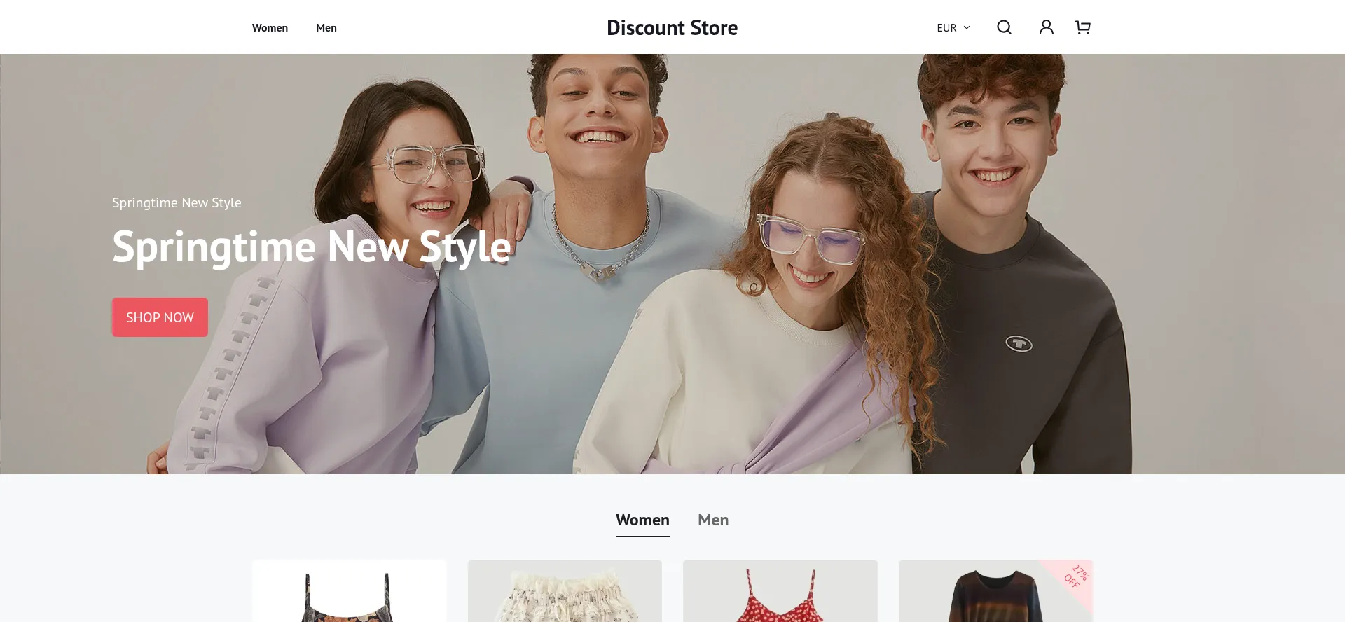 Website screenshot of Bmwstore-eu.com