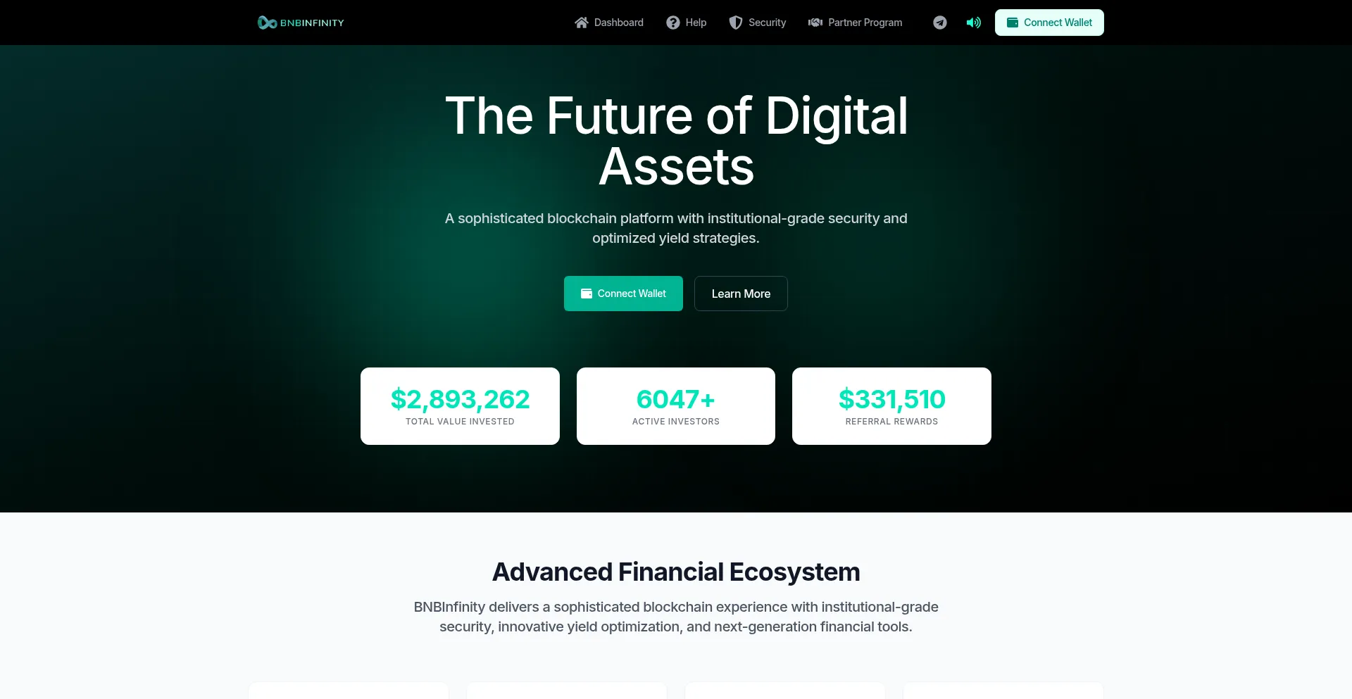 Website screenshot of Bnbinfinity.com