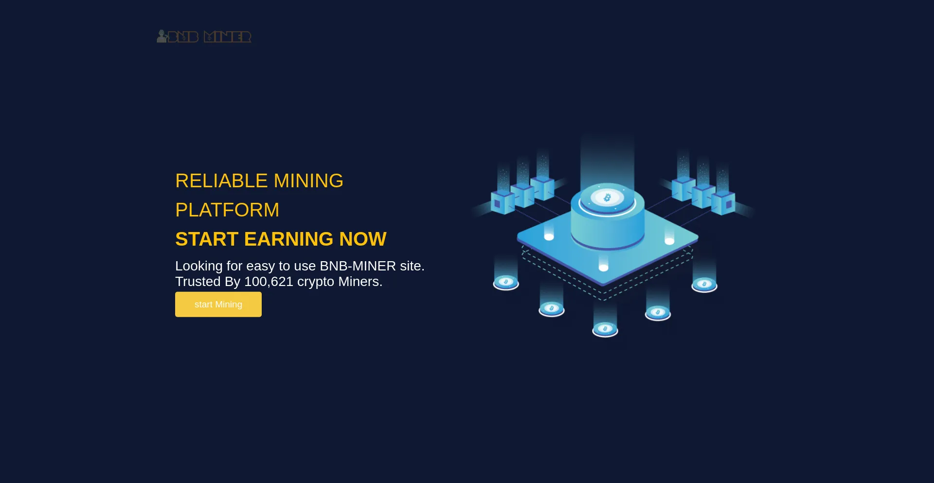 Website screenshot of Bnbminers.site