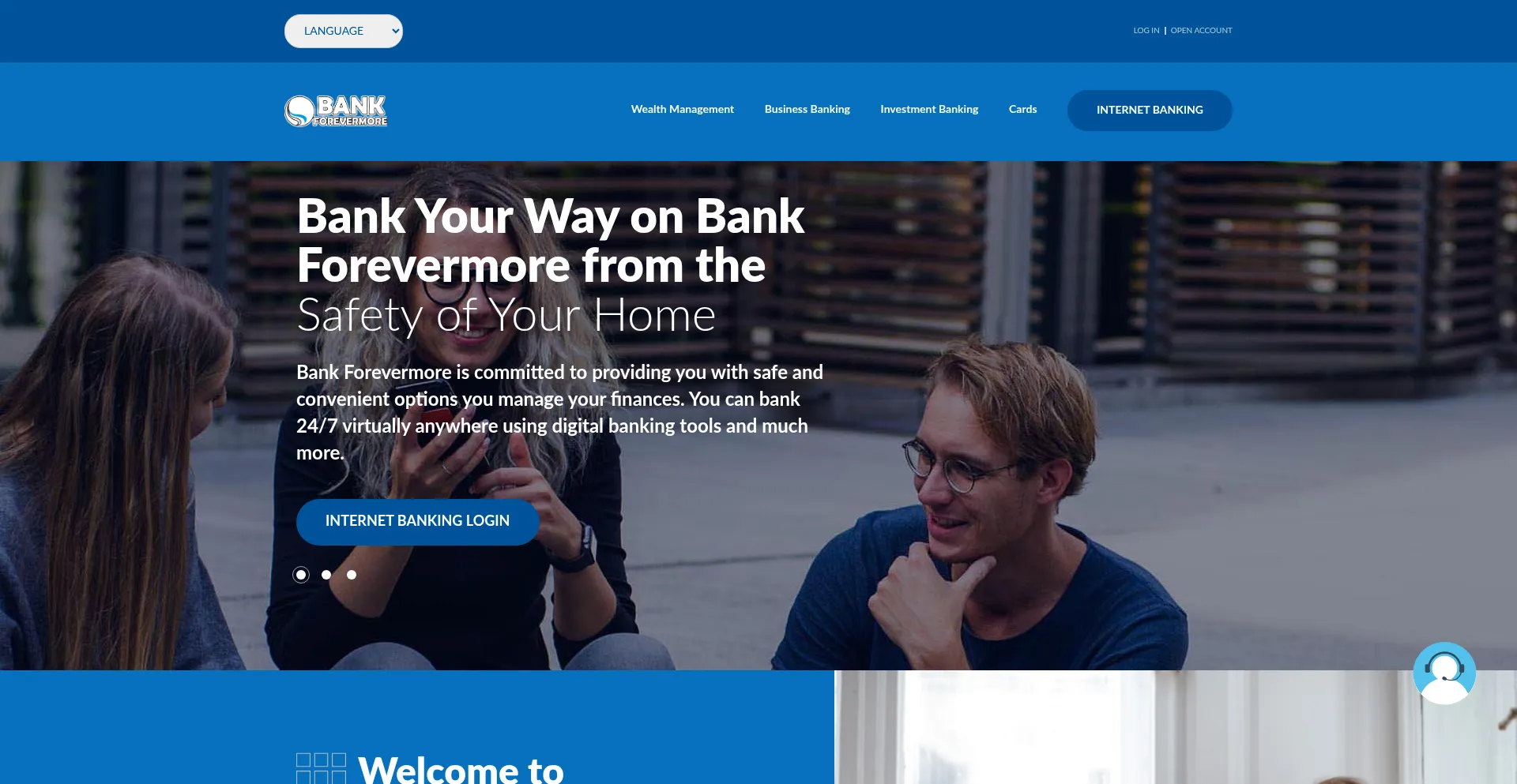 Website screenshot of Bnkforevermore.top