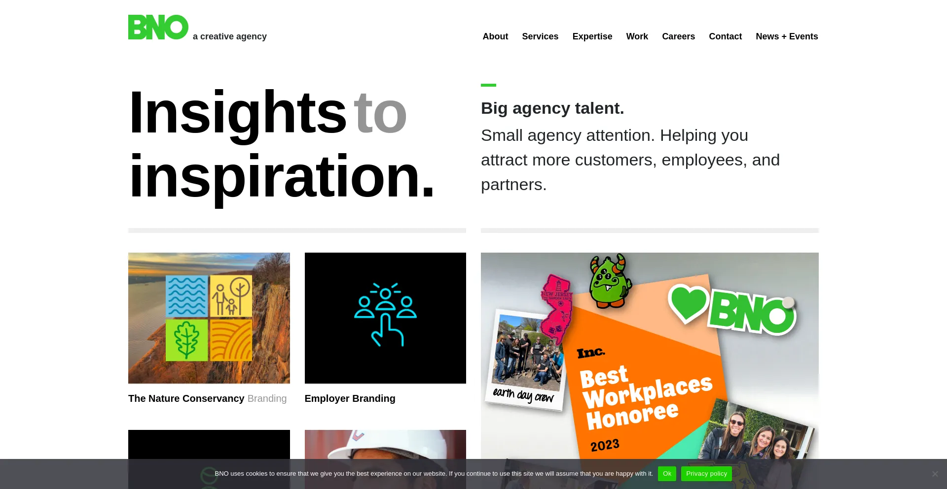 Website screenshot of Bnoinc.com