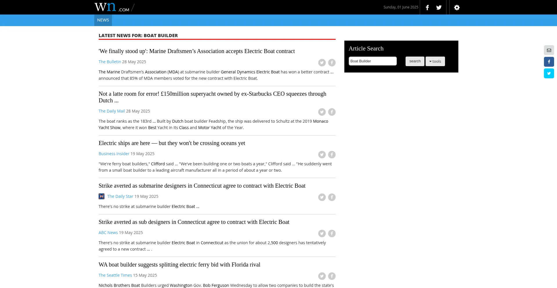 Website screenshot of Boatbuilder.com