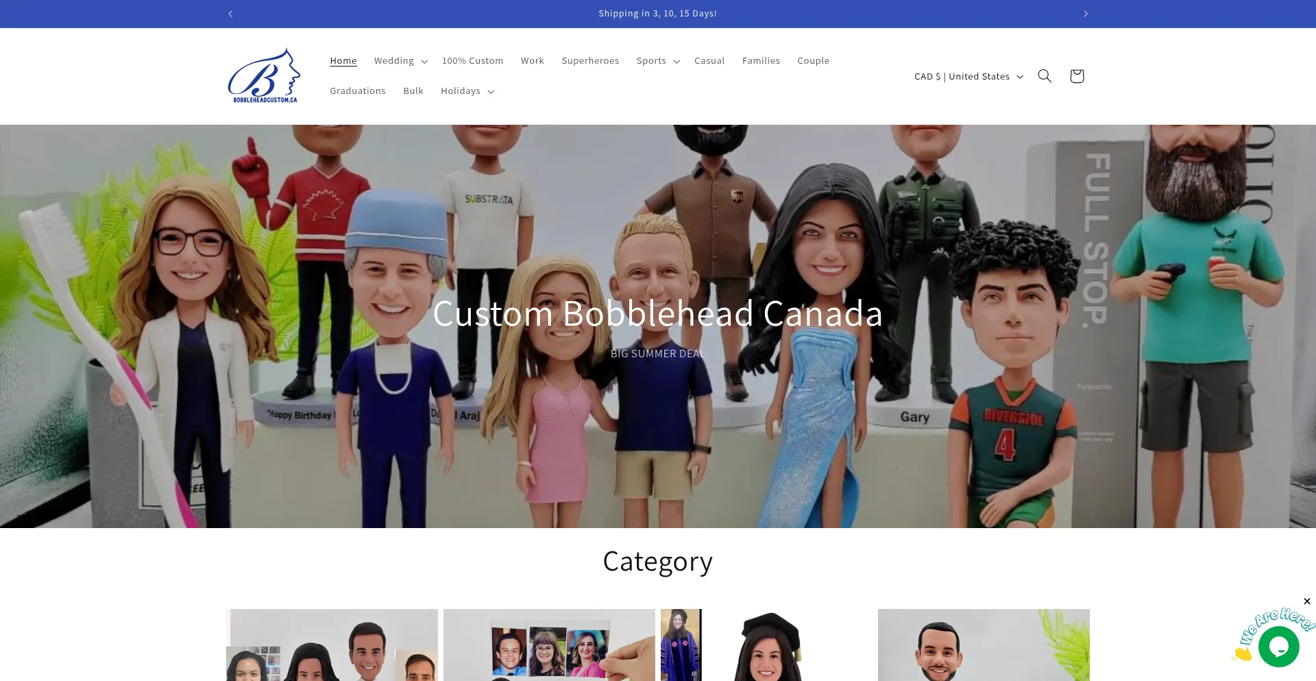 Bobbleheadcustom.ca Screenshot