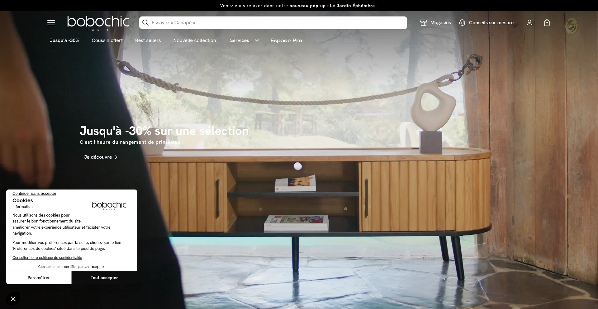 Website screenshot of Bobochicparis.com