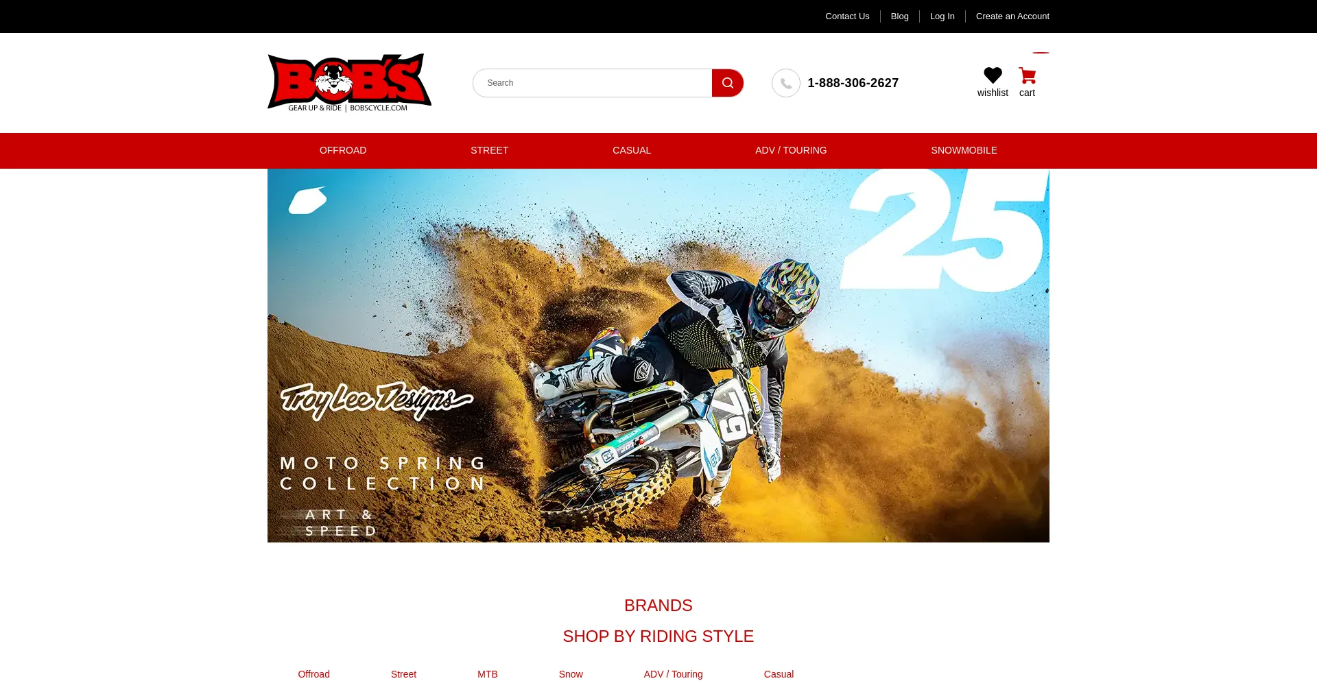 Website screenshot of Bobscycle.com