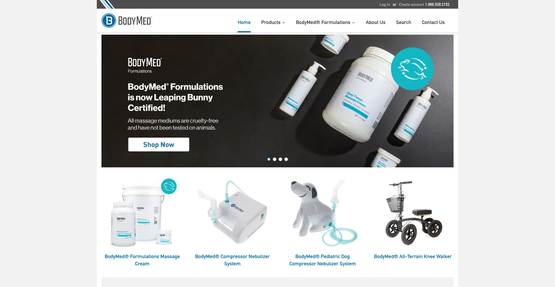 Website screenshot of Bodymedproducts.com