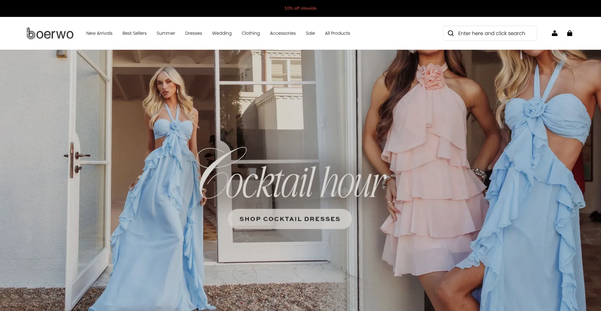 Website screenshot of Boerwo.com
