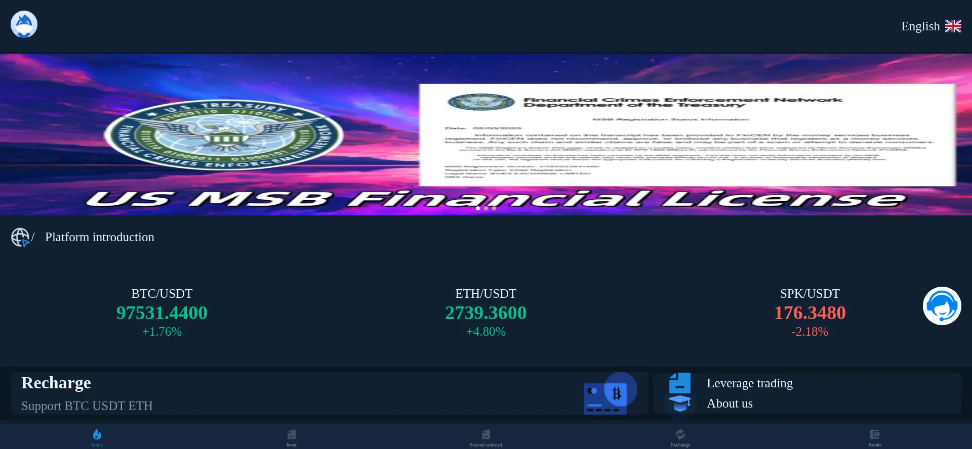 Website screenshot of Boexcoin.com