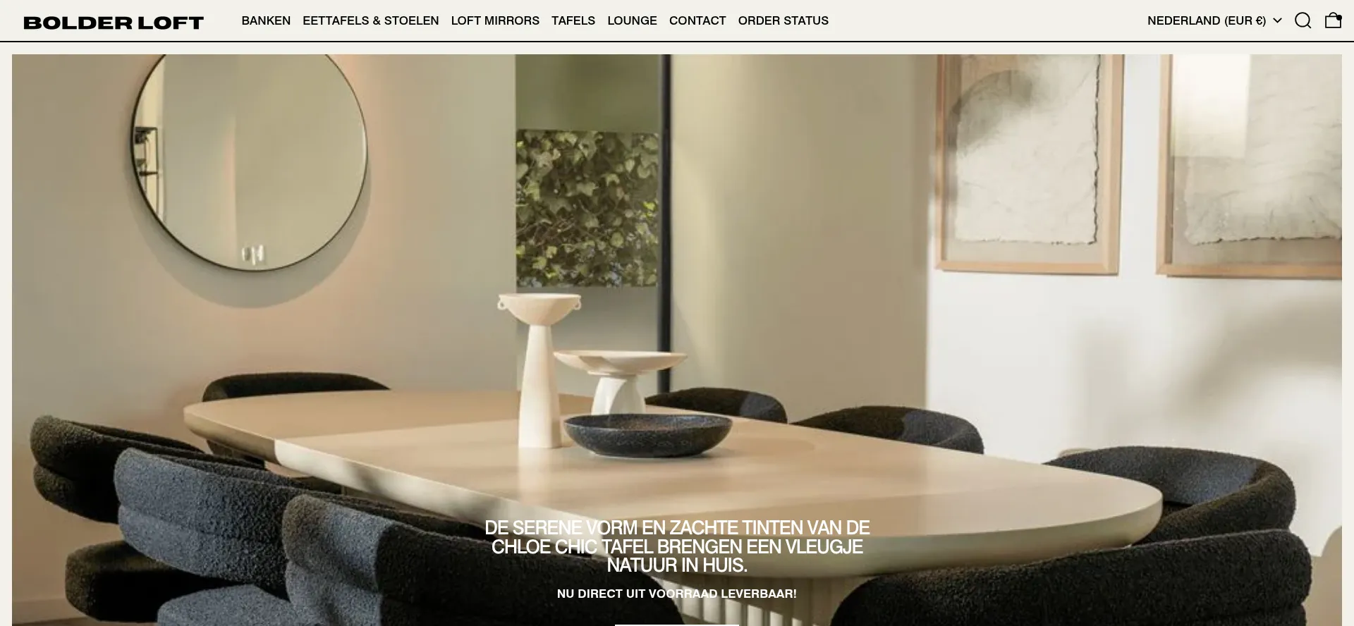 Website screenshot of Bolderloft.nl