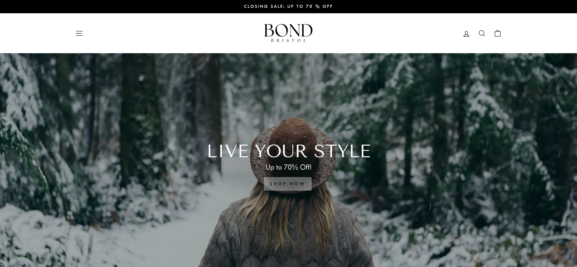 Website screenshot of Bondbristol.com