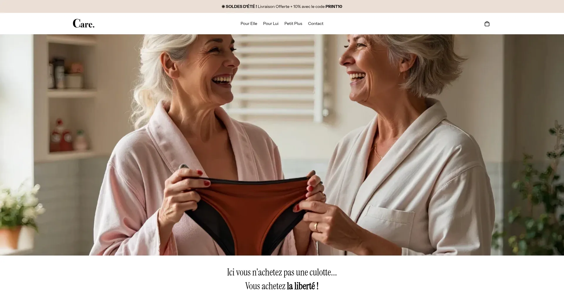Website screenshot of Bonjourcare.com