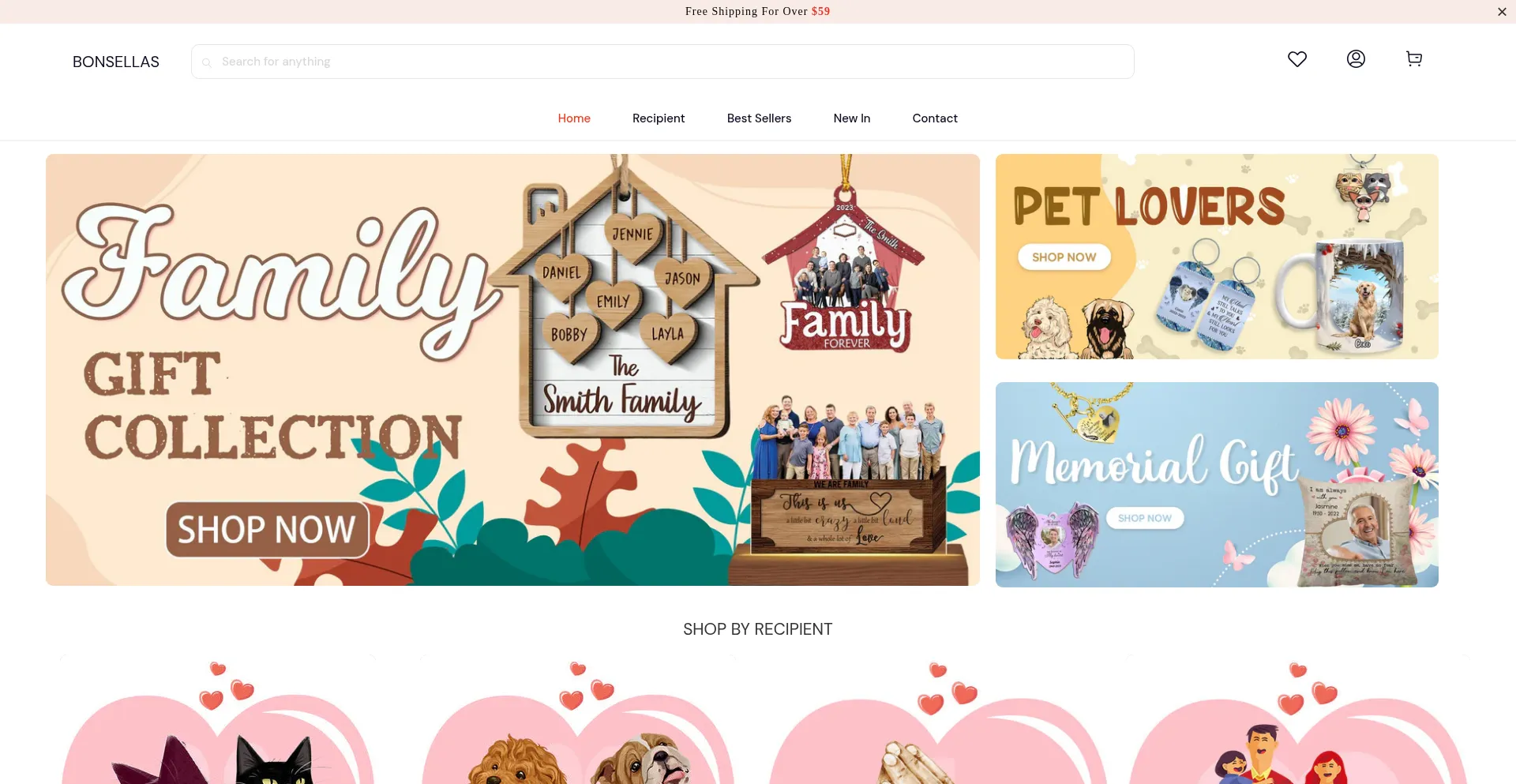 Bonsellas.com Screenshot