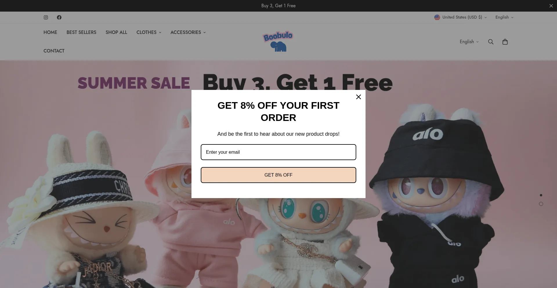 Website screenshot of Boobulo.com