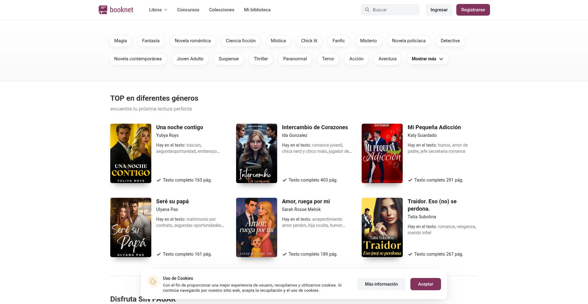 Website screenshot of Booknet.com
