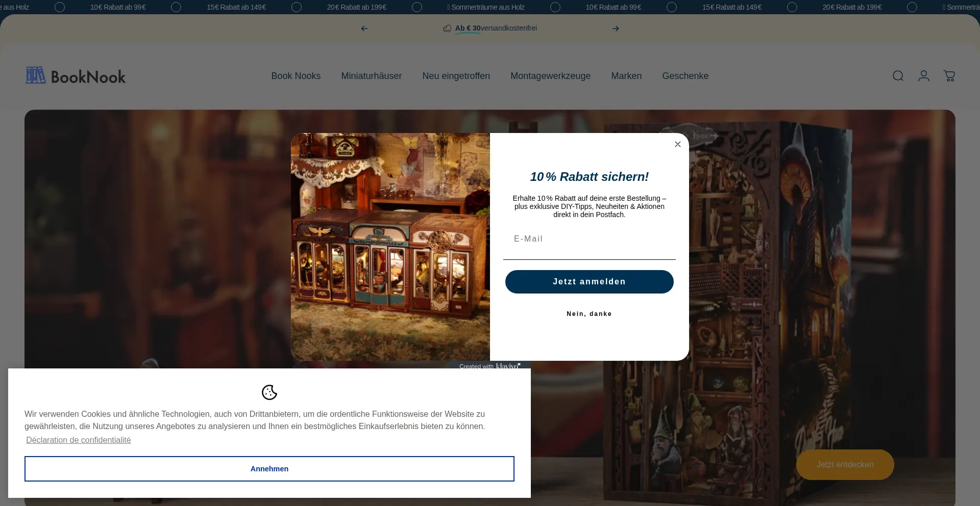 Website screenshot of Booknook.de