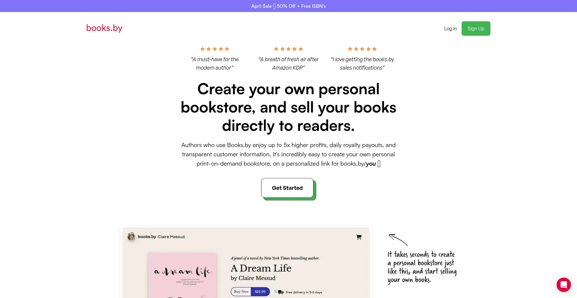 Website screenshot of Books.by