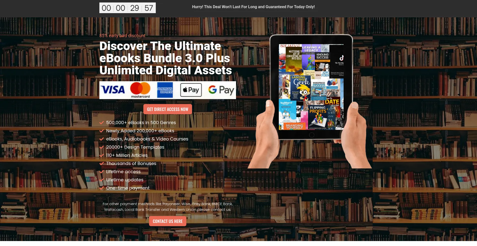 Website screenshot of Books-bundle.com