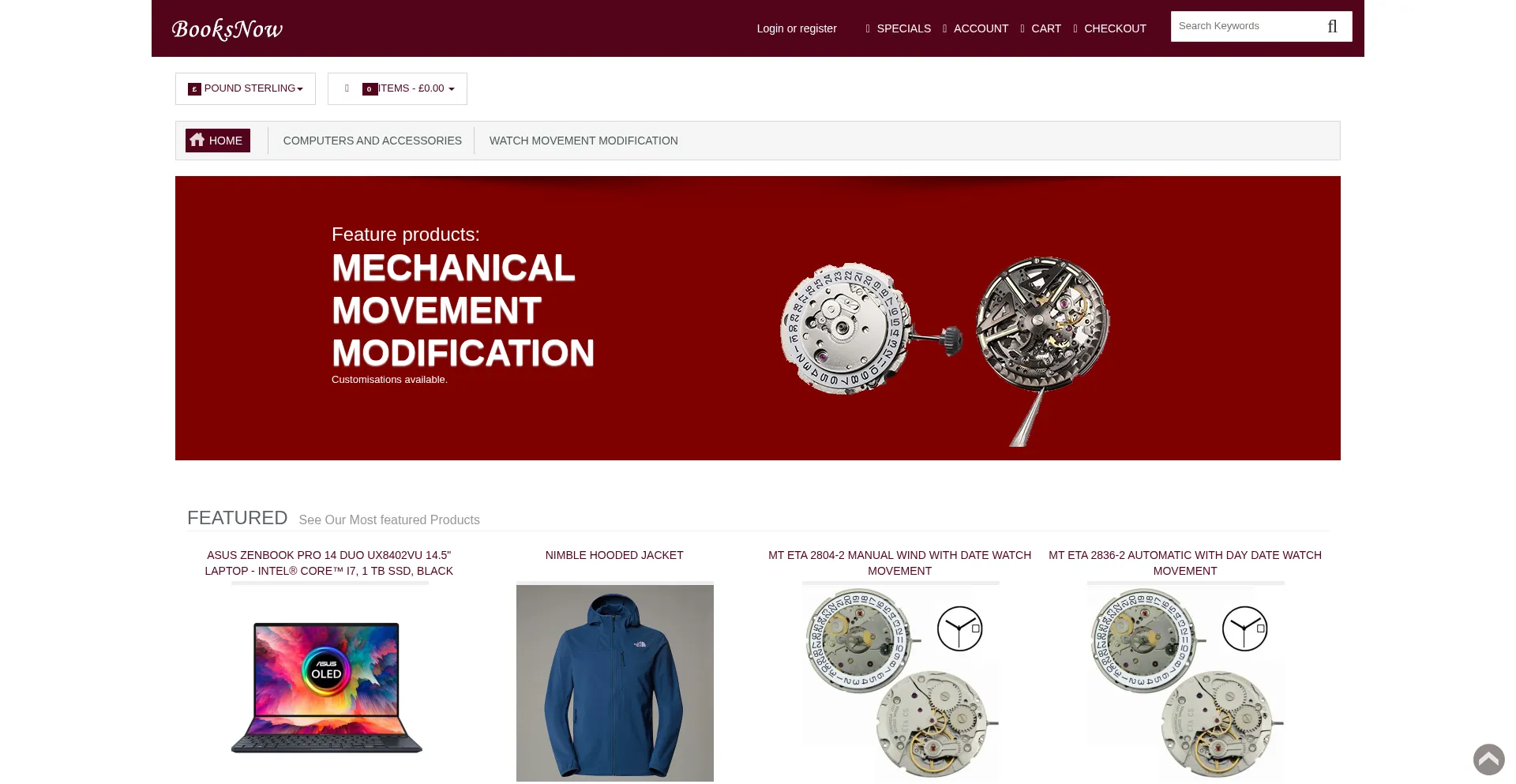 Website screenshot of Booksnow.org