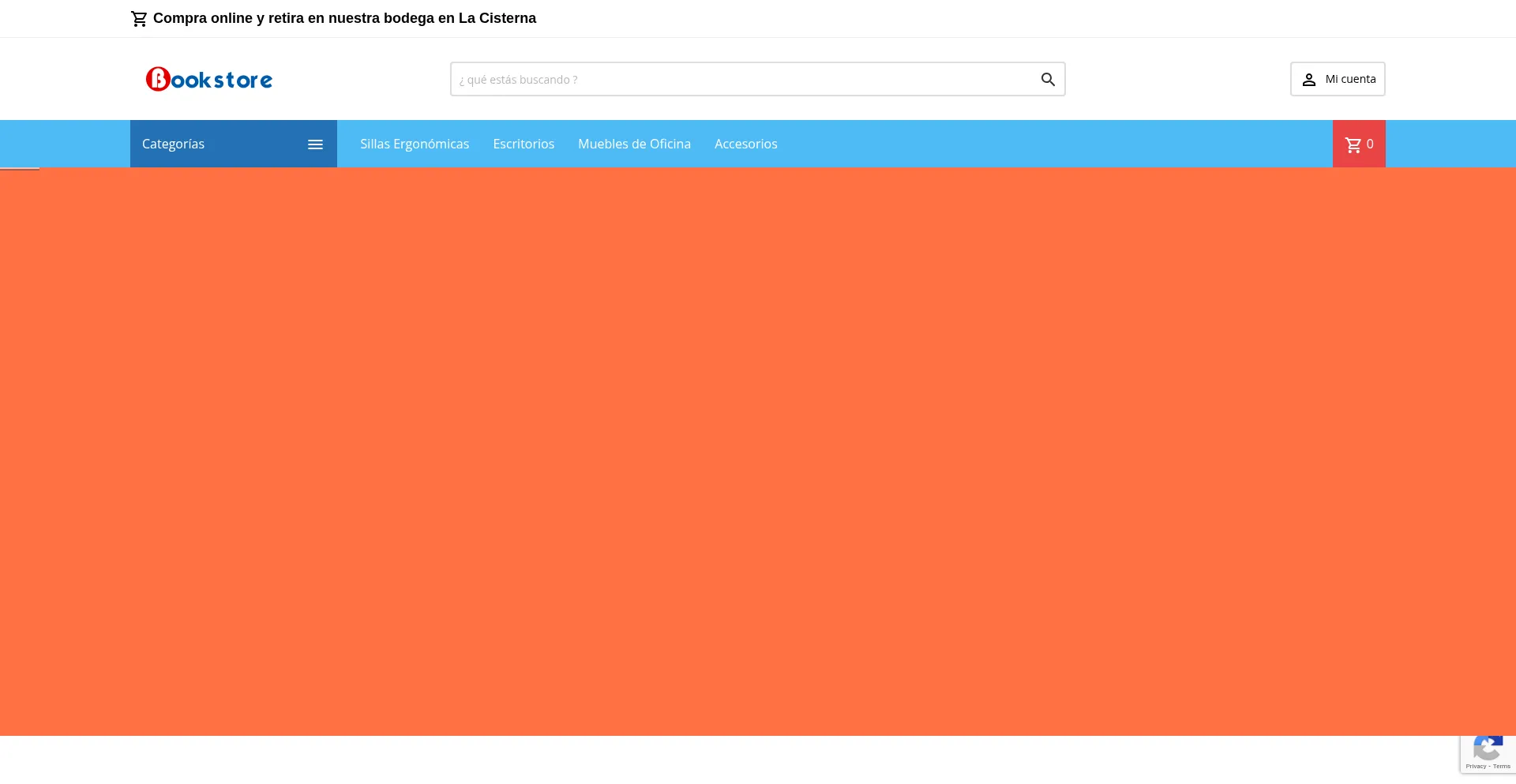 Website screenshot of Bookstore.cl