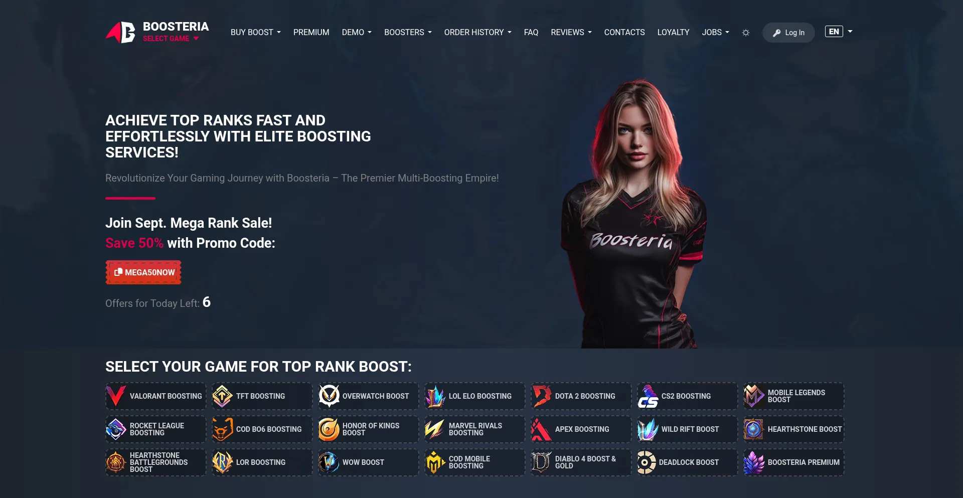 Boosteria.org Screenshot