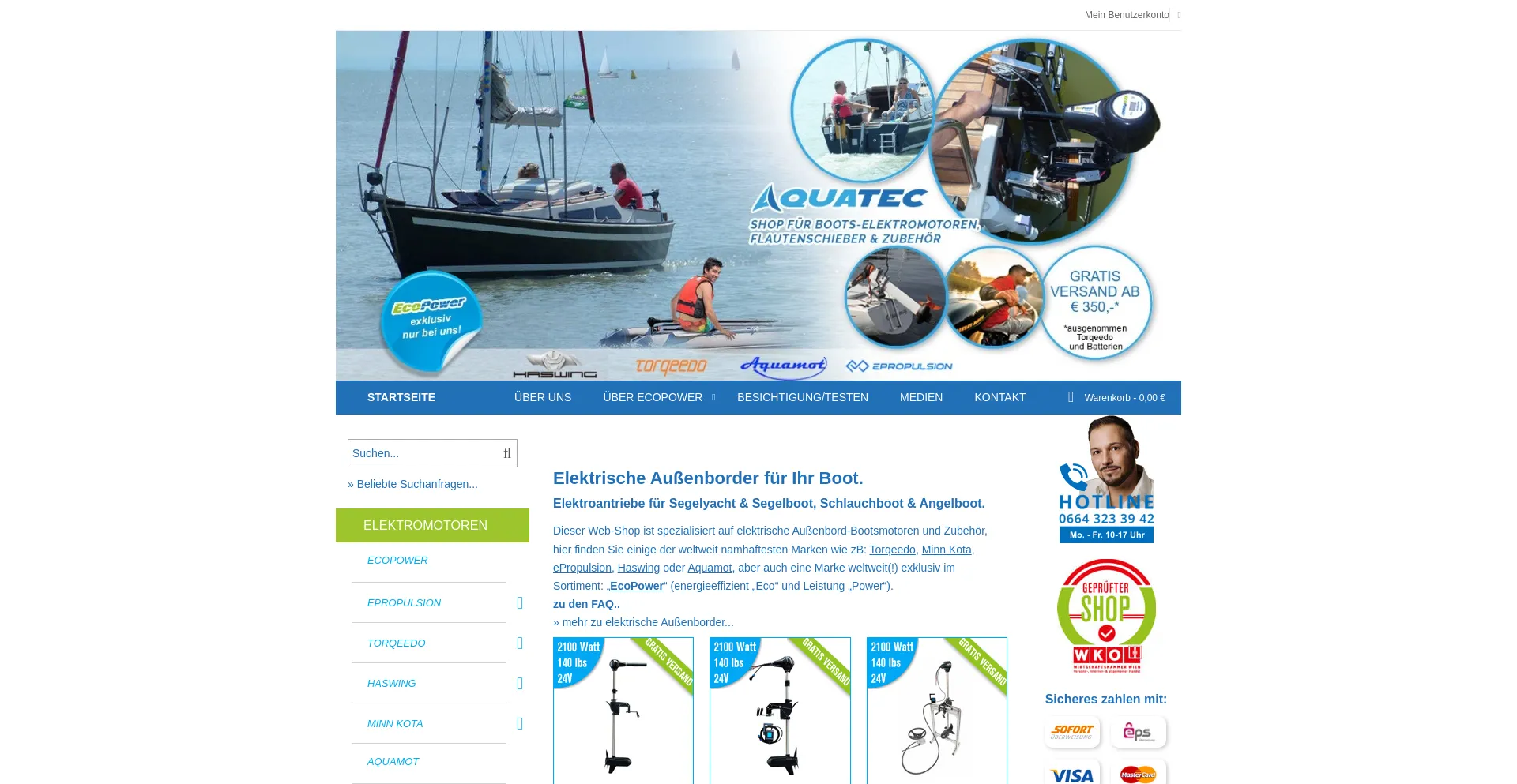 Website screenshot of Boot-elektromotor-flautenschieber.at