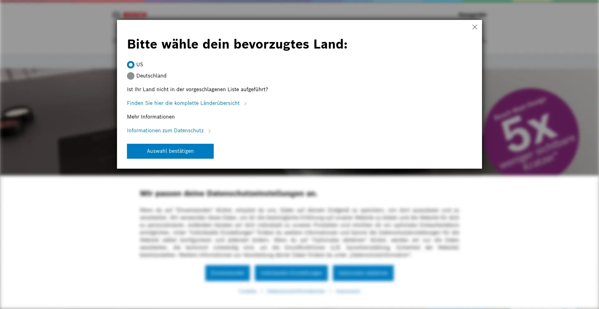 Bosch-home.de Screenshot