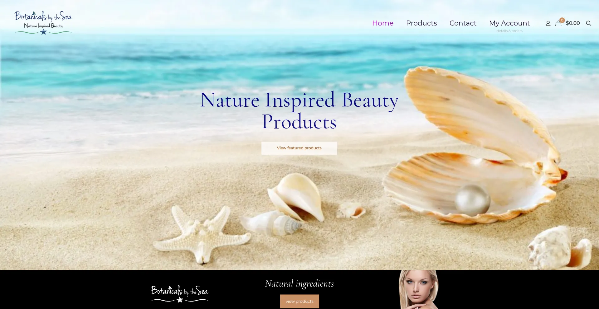 Website screenshot of Botanicalsbythesea.com