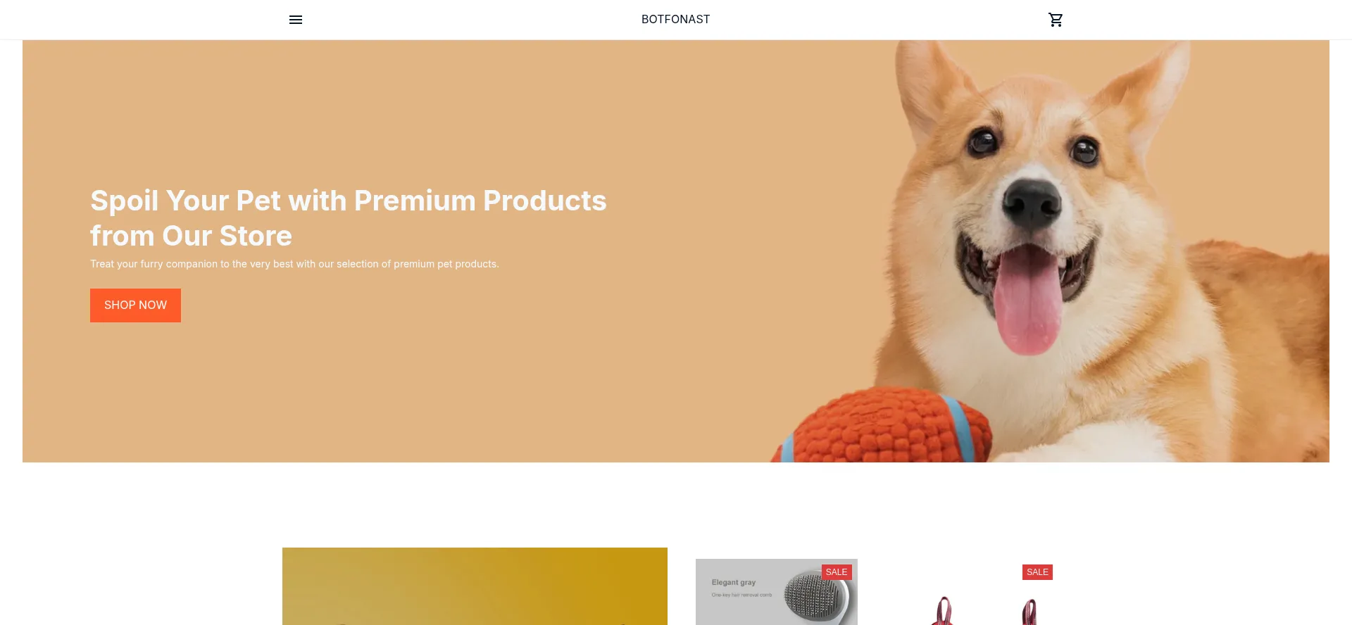 Website screenshot of Botfonast.com