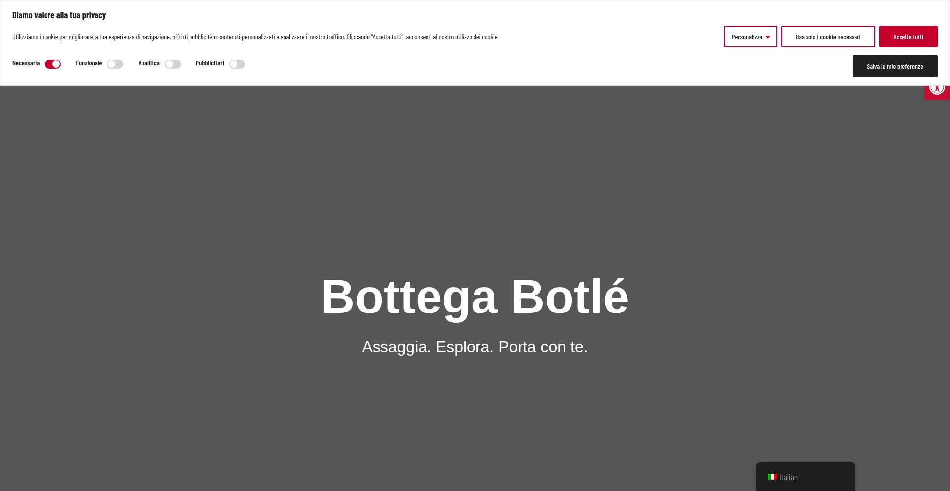Bottegabotle.com Screenshot