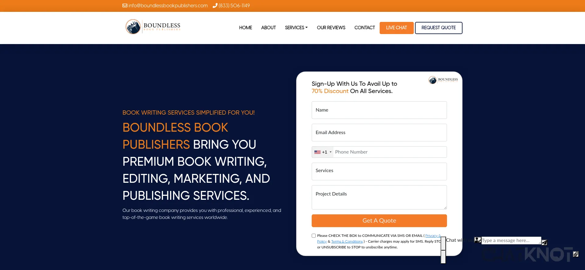 Boundlessbookpublishers.com Screenshot