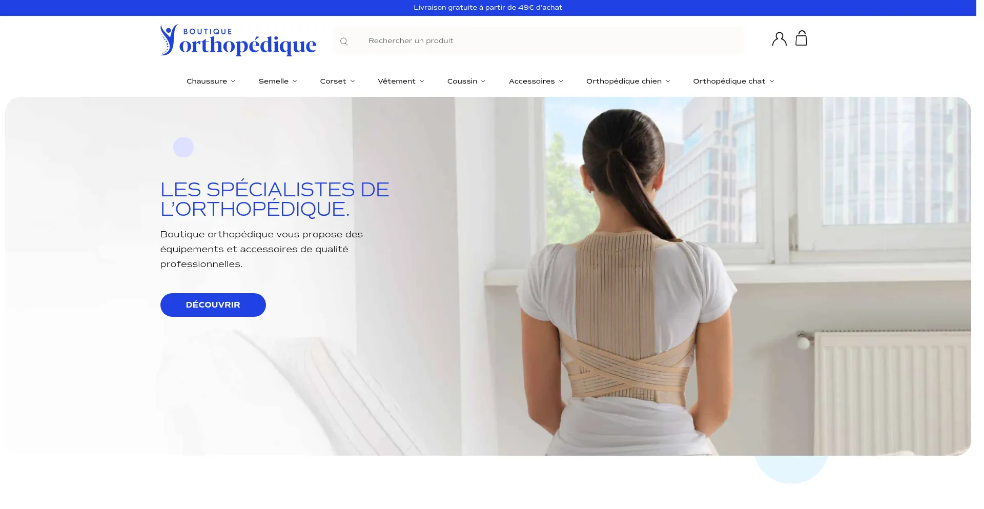 Website screenshot of Boutique-orthopedique.com