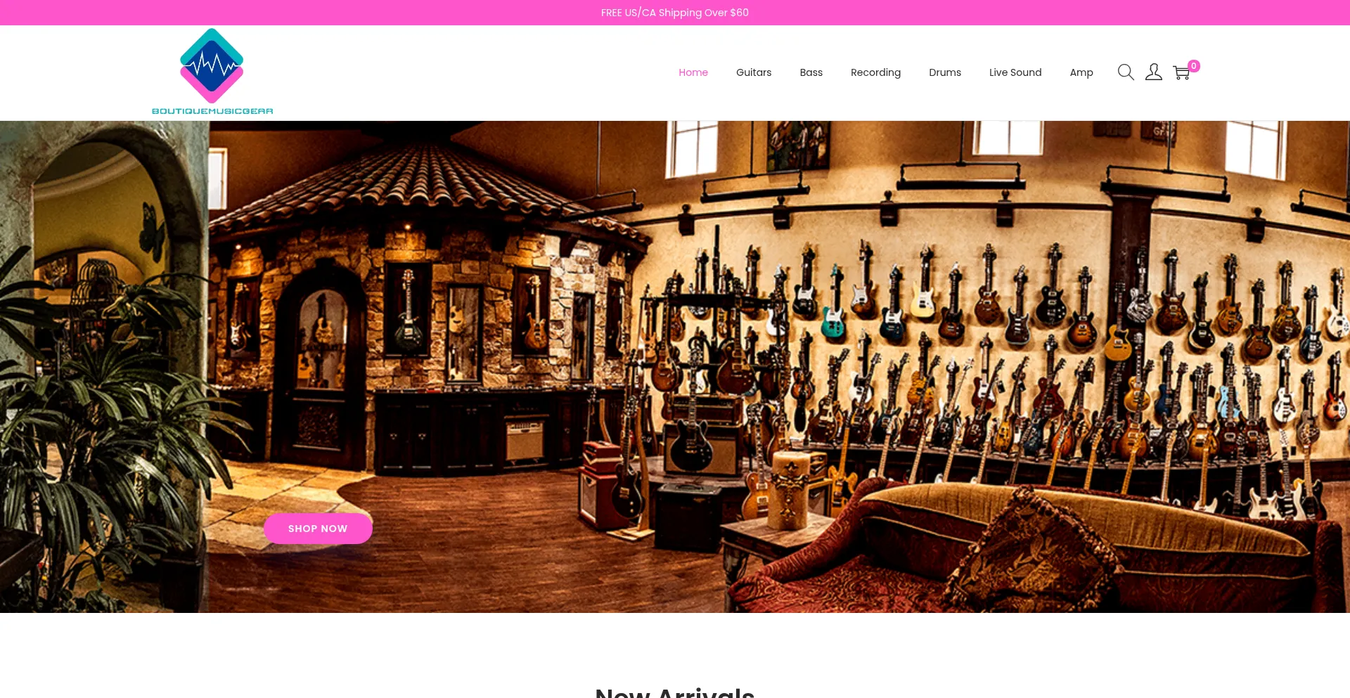 Boutiquemusicgear.com Screenshot
