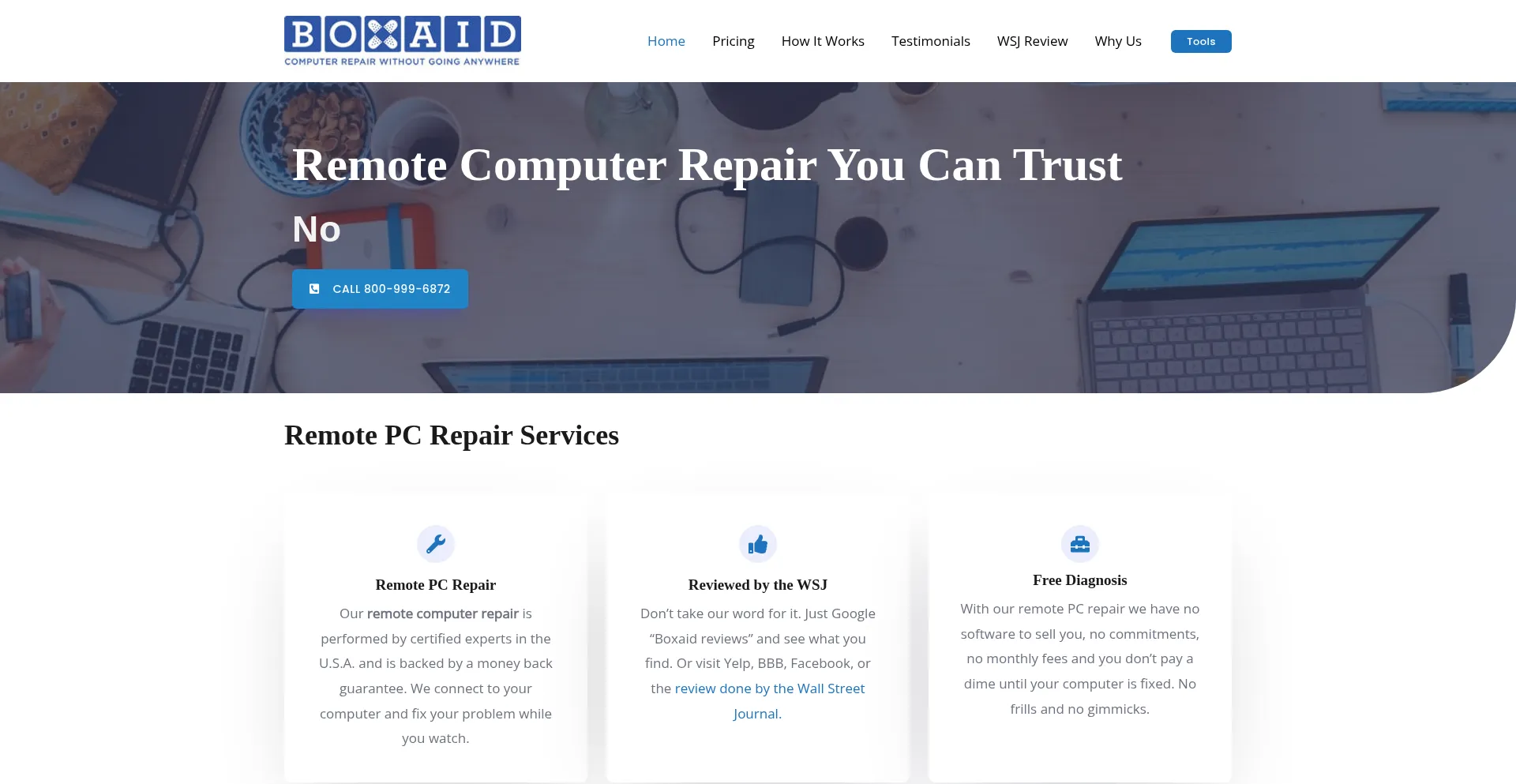 Boxaid.com Screenshot