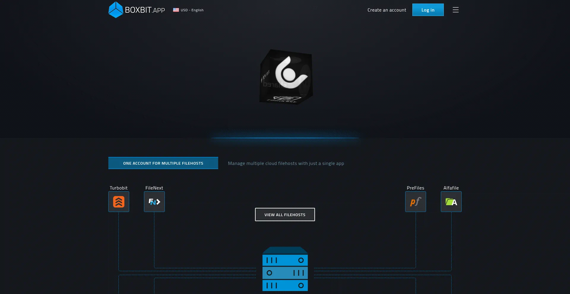 Website screenshot of Boxbit.app
