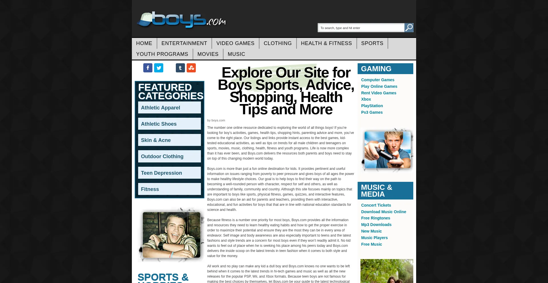 Boys.com Screenshot
